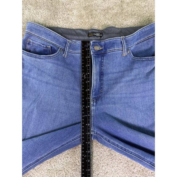 Lee Slim Fit Straight Leg Mid Rise Jeans Womens 14 Blue Denim Dark Wash D233 - Picture 10 of 14